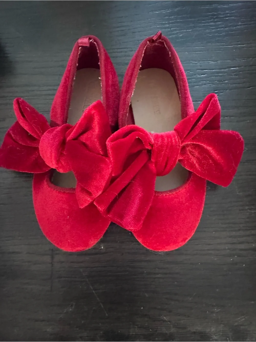 Old Navy Velvet Bow Dress Shoes - Red